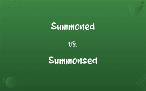 summoned traduzione|summonsed vs summoned.